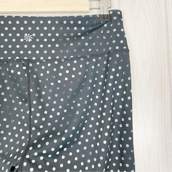 Athleta | Black & White Polka Dot Crystal Chaturanga Leggings Size Medium - Picture 5 of 11